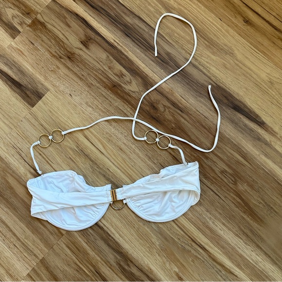 Monica Hansen Beachwear Icon Bikini Top White & Silver - Picture 6 of 6